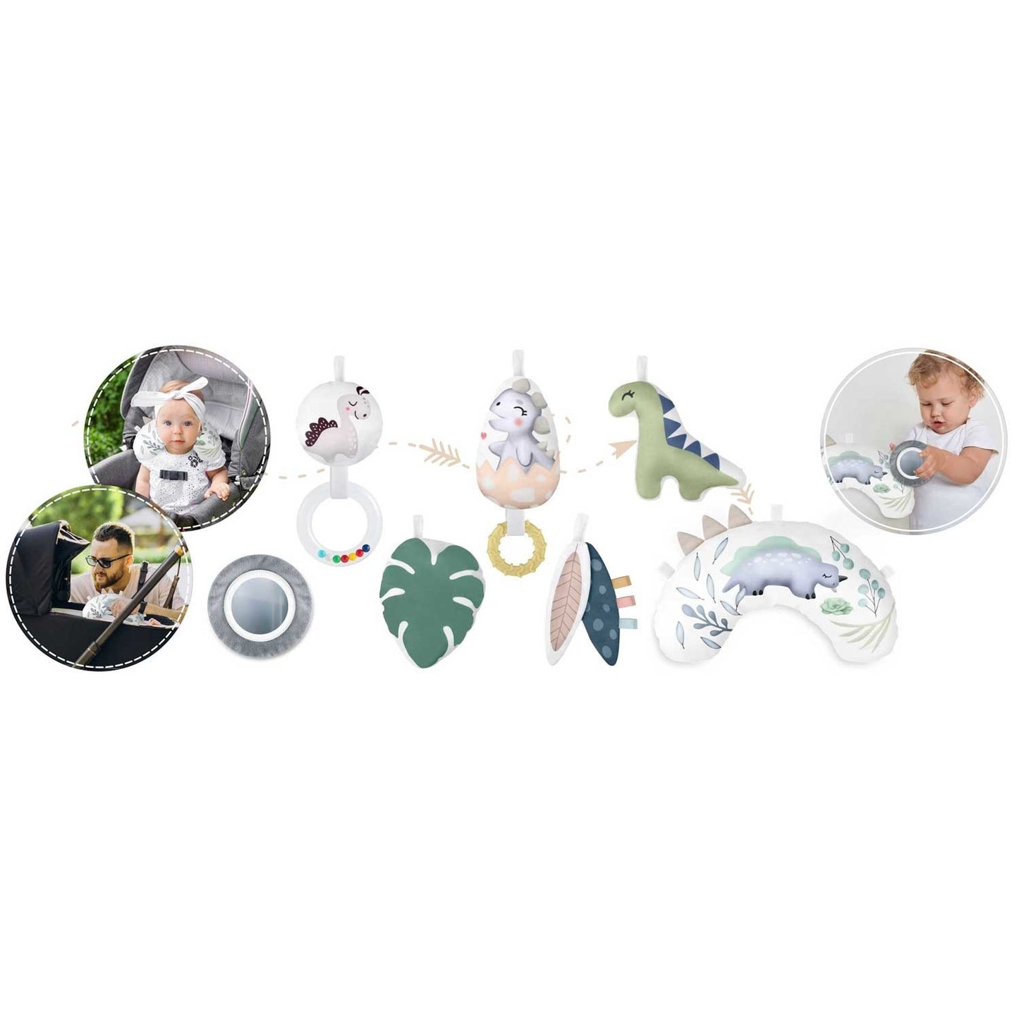 Babygym - 7-in-1 Multifunctioneel - Dinosaurus Thema - 97x78x56 cm
