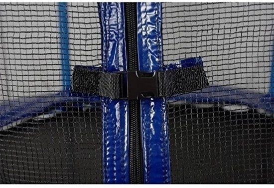 Trampoline - veiligheidsnet & ladder - 244 cm blauw/zwart