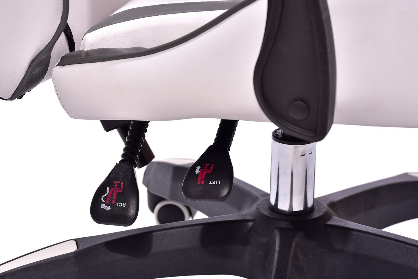 GAMINGSTOEL - Ergonomisch, Kantelbaar, 120kg Draagkracht - Wit-Grijs-Limoen