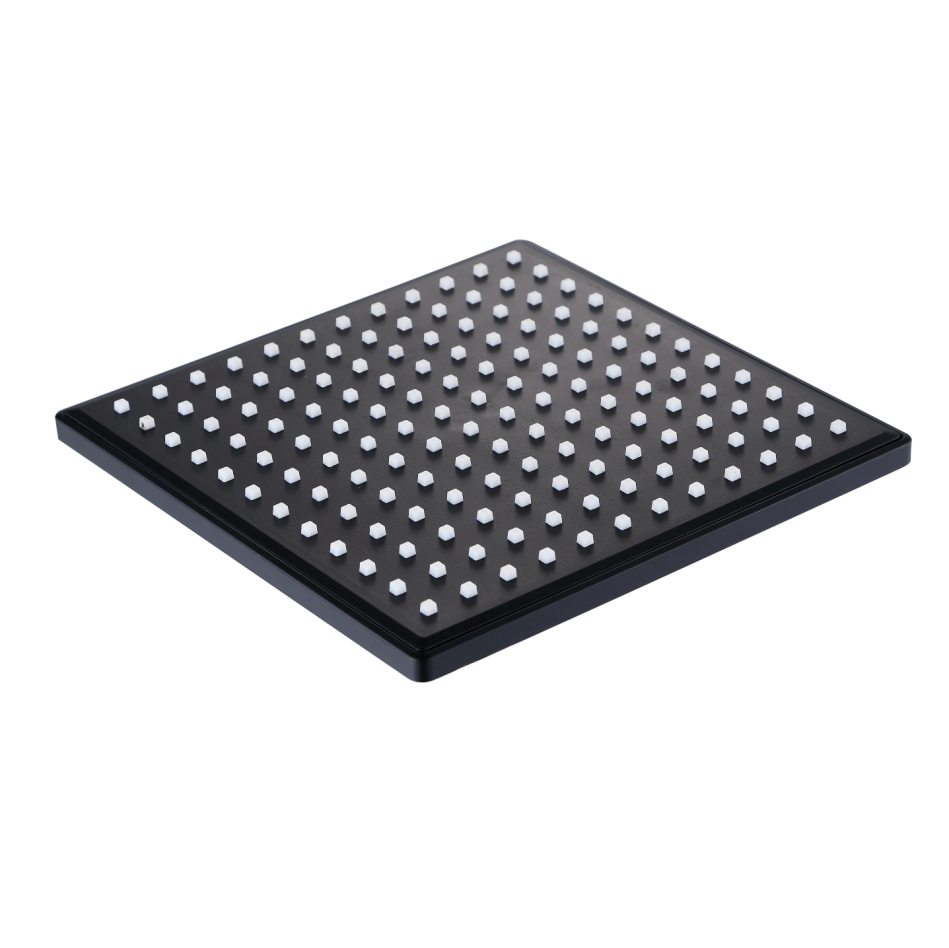 Doucheset - Regendouche 20x20 cm met Anti-Calc - Zwart