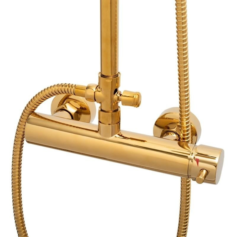 Doucheset - regendouche 23 cm - gouden kleur