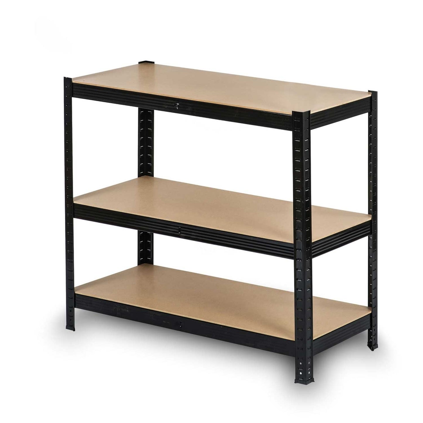 Stellingkast - 5 MDF-planken - 150x75x30 cm - zwart
