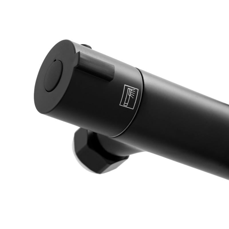 Doucheset - Thermostaatkraan met Regendouche 20cm en Handdouche - Zwart