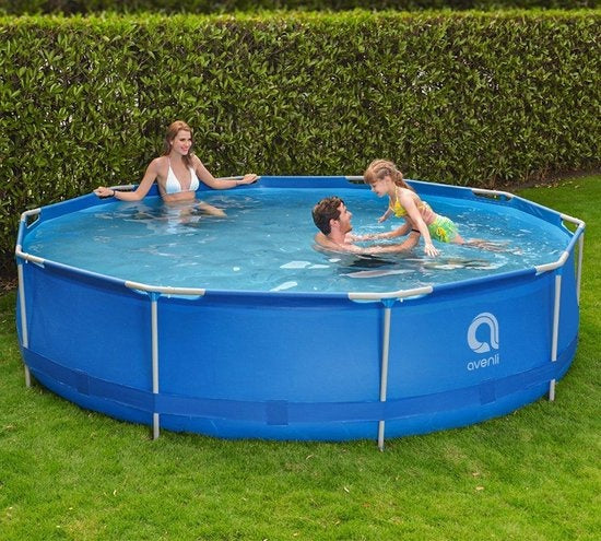 Opzetzwembad - 305 cm Diameter, 4383 Liter, Pomp - Blauw