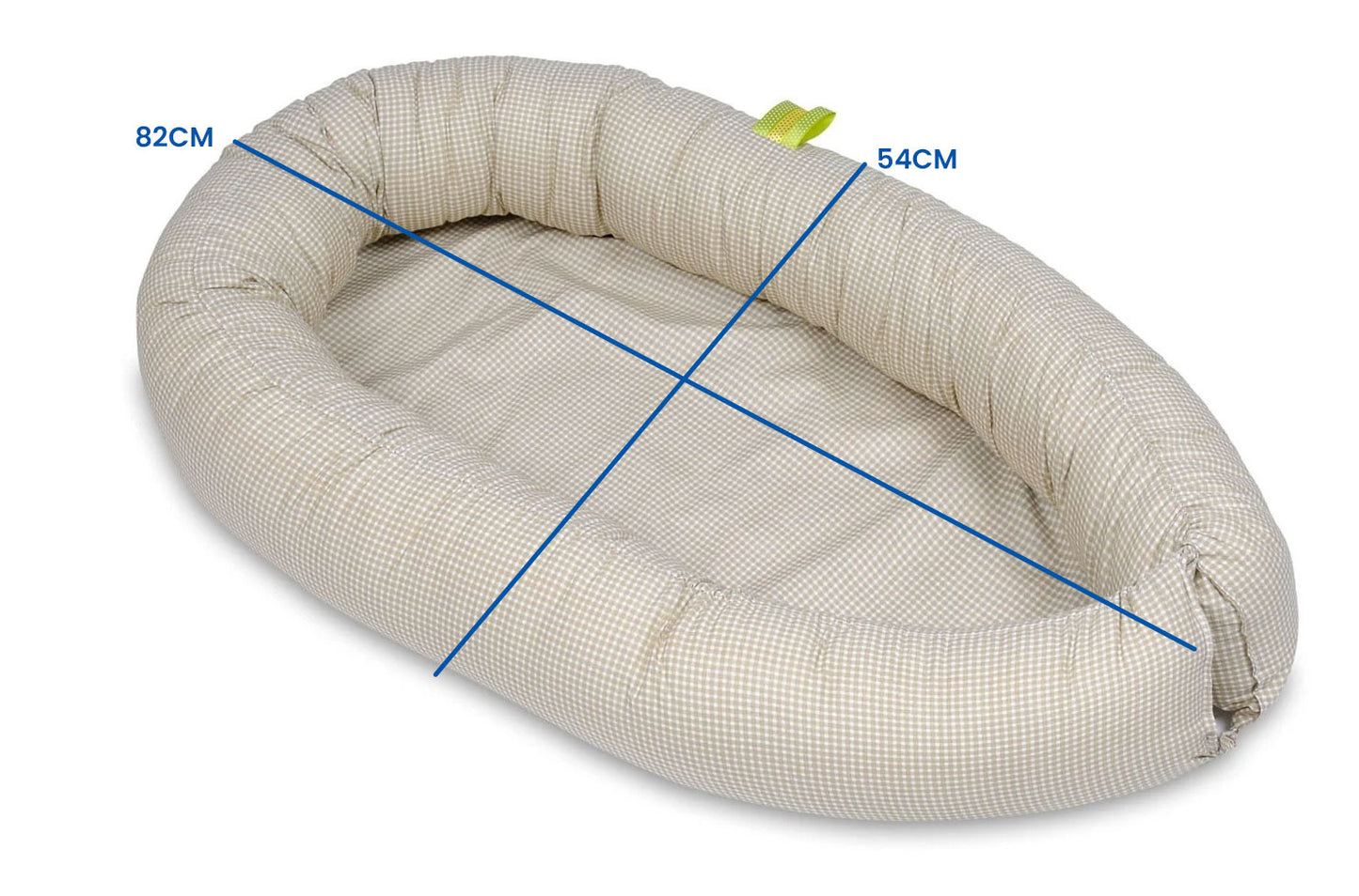 BABYNEST - 100% katoen - Beige geruit - 54x82 cm