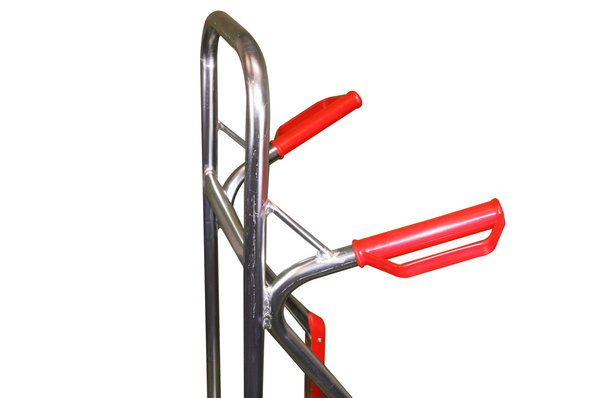 STEEKWAGEN - 200kg Maximale Belasting - Zilver/Rood
