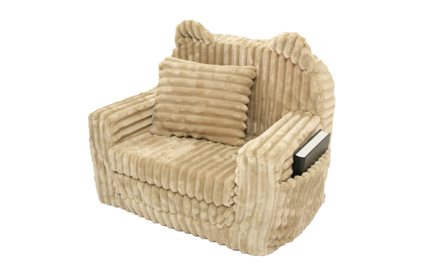 Kinderfauteuil - Corduroy Slaapbankje - Beige