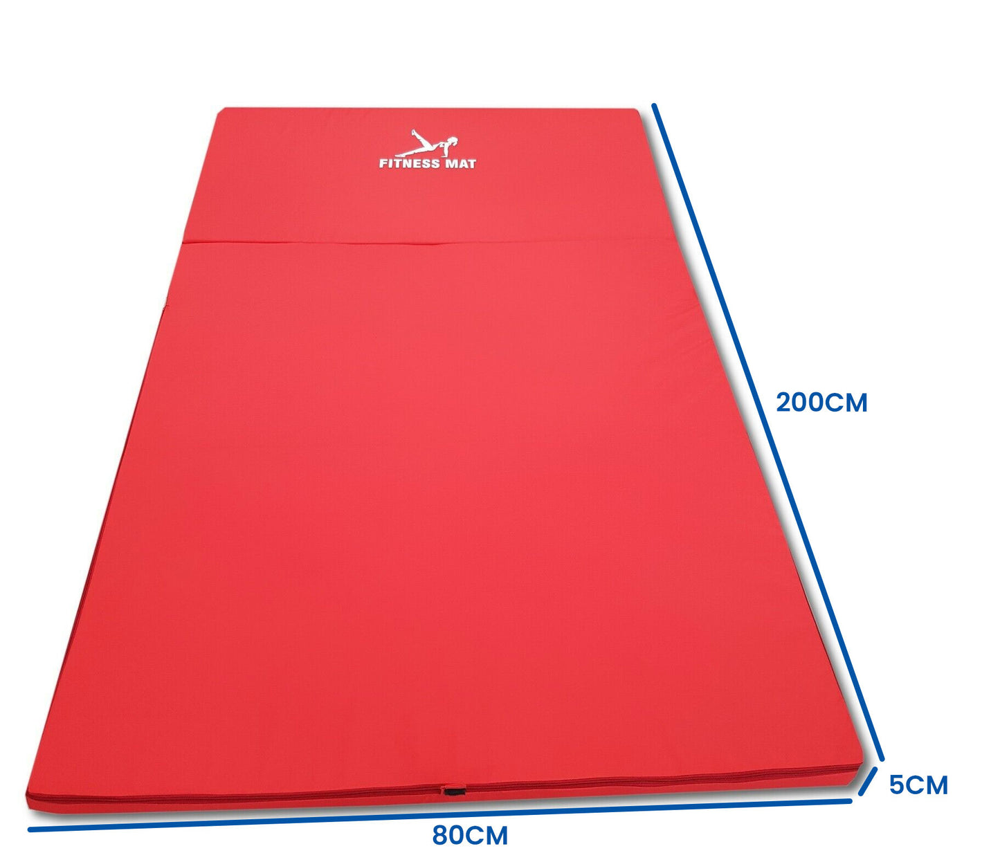 FITNESS MAT - Waterdicht-Opvouwbaar-Extra dik 5 cm - Rood-80x200 cm