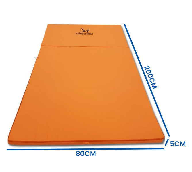 FITNESS MAT - waterdicht-polyester-5cm-dik - oranje-80x200cm