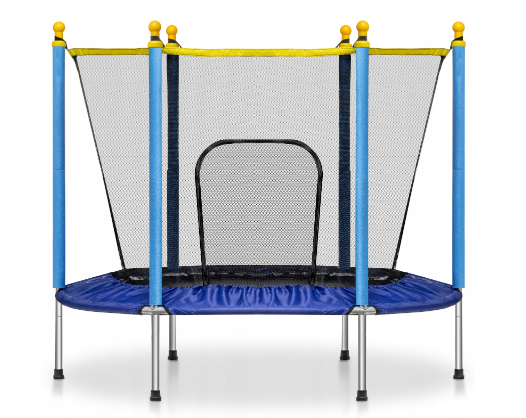 TRAMPOLINE - Veiligheidsnet - Ø 140 cm - Blauw/Geel