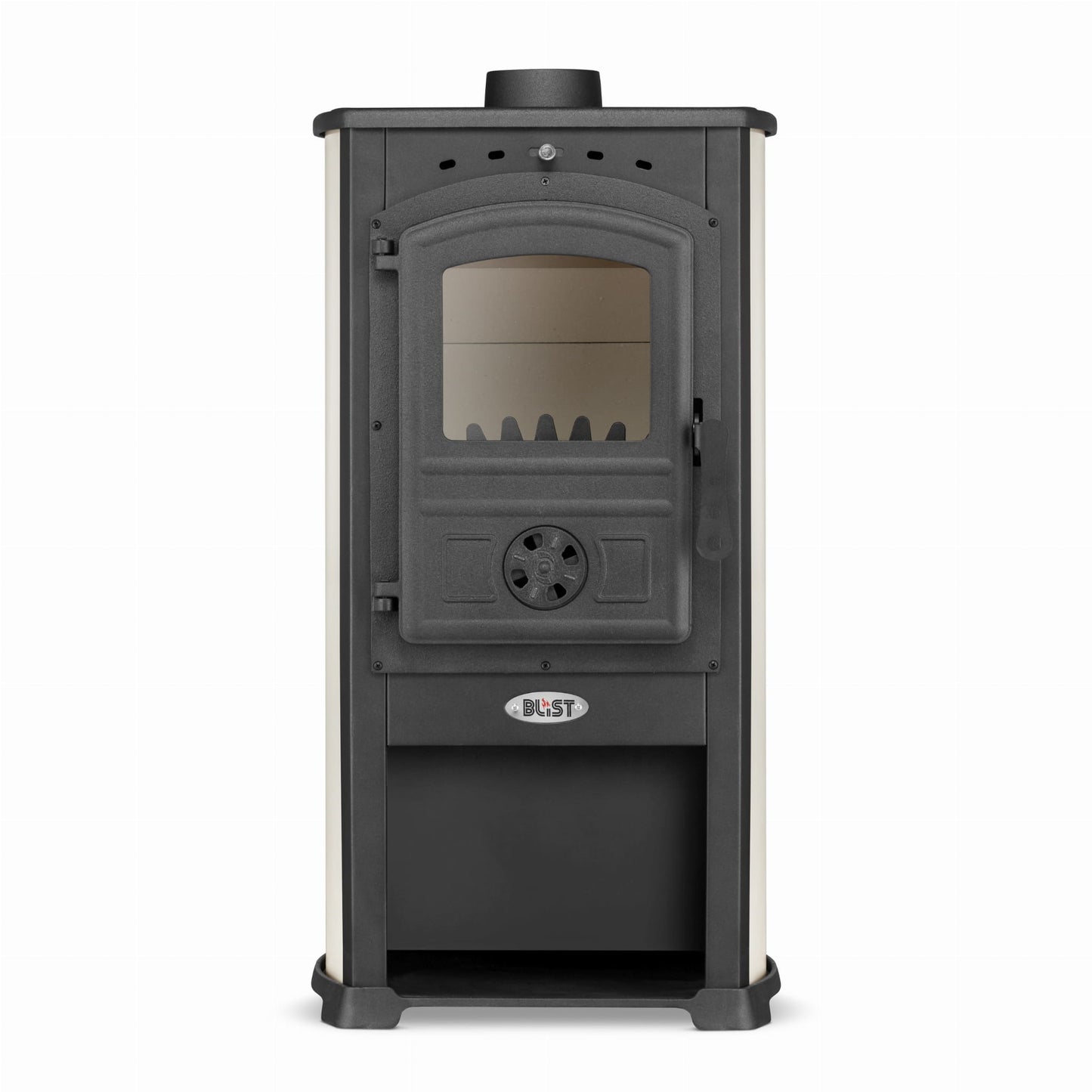 houtkachel - gietijzer - 12kW - zwart