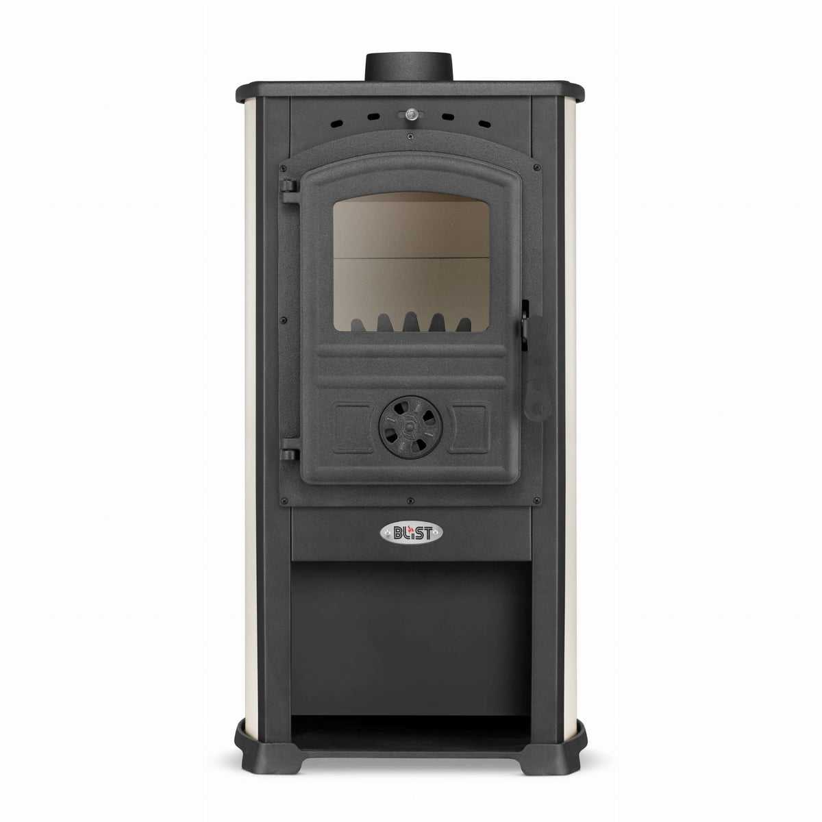 houtkachel - gietijzer - 12kW - zwart
