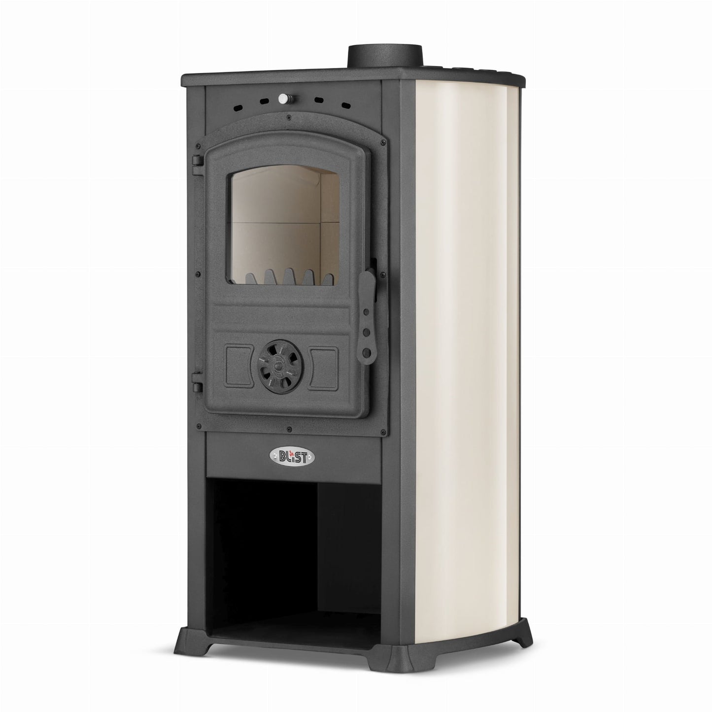 houtkachel - gietijzer - 12kW - zwart