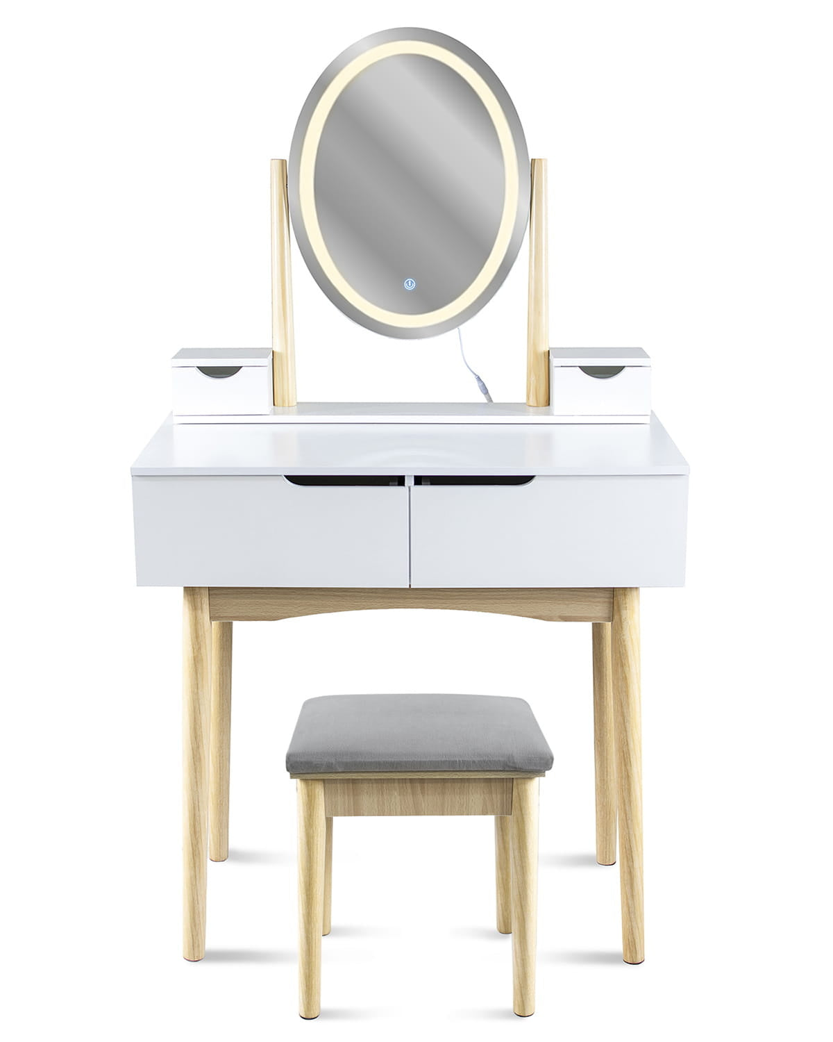 MAKE-UP TAFEL - LED Spiegel 2 Kleuren - Wit