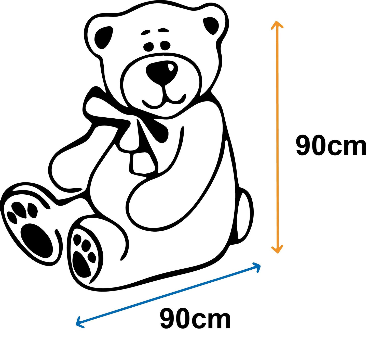 Knuffelbeer - 180cm I Love You Forever - Wit