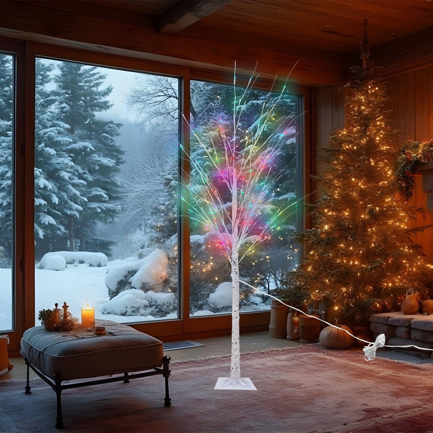 KUNSTBOOM - 180 cm - LED Verlichting - 8 Lichtstanden - Koud Wit