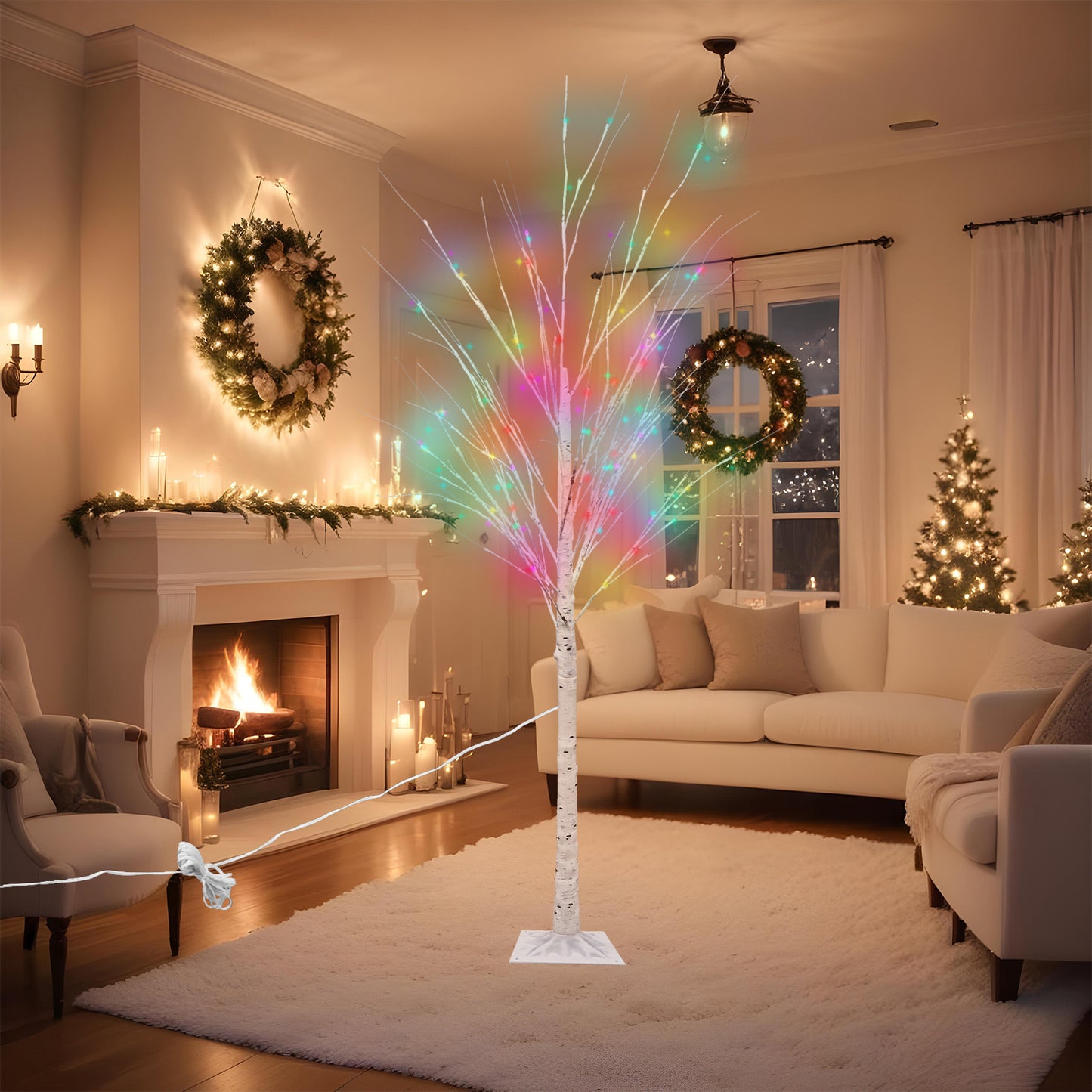 KUNSTBOOM - 180 cm - LED Verlichting - 8 Lichtstanden - Koud Wit