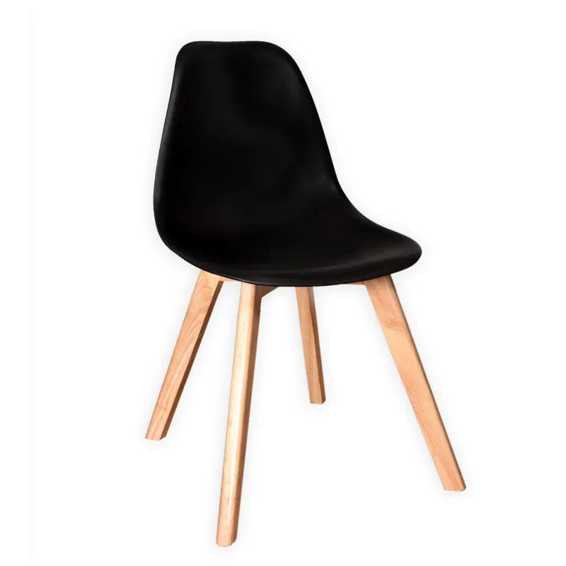 EETKAMERSTOELEN - Set van 2 - Polypropyleen en Beukenhout - Zwart