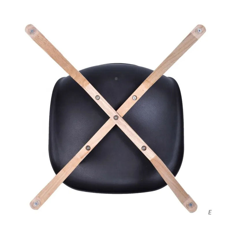 EETKAMERSTOELEN - Set van 2 - Polypropyleen en Beukenhout - Zwart