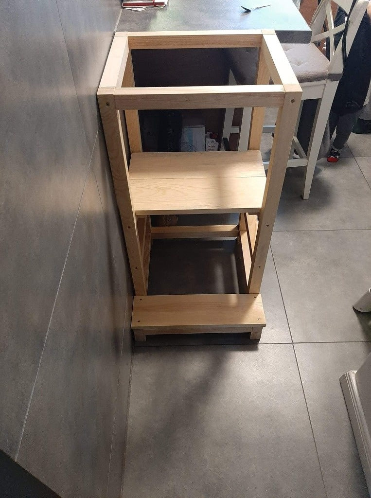 LEERTOR - Verstelbaar Berkenhout - 90cm Hoogte