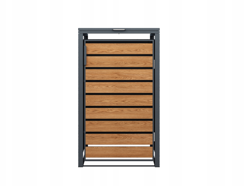 CONTAINER OMBouw - Geschikt voor 240L - Antraciet/Houtlook