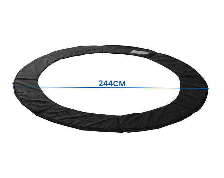 trampoline randafdekking - pvc en pe materiaal - 244 cm zwart