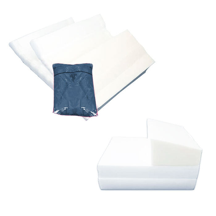 LOGEERMATRAS - opvouwbaar, velours, met kussens - blauw - 200x70x15 cm