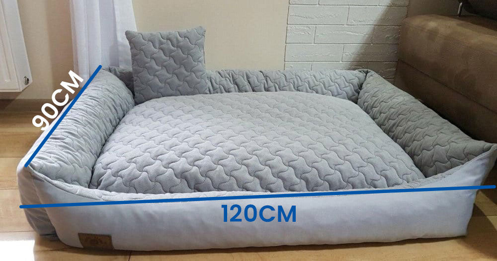 HONDENMAND - waterdicht-wasbaar-antislip - grijs-120x90cm