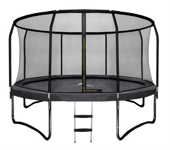 TRAMPOLINE - Veiligheidsnet-Ladder-Max 150kg - Zwart-366cm