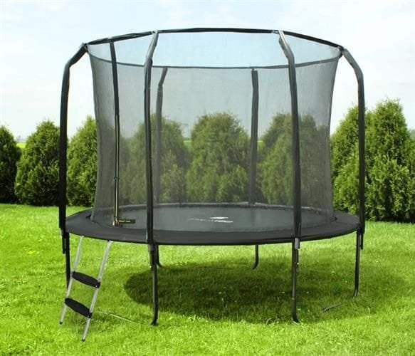 Trampoline - Veiligheidsnet en Ladder - Zwart - 244 cm