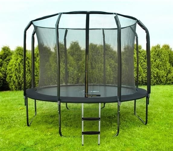 TRAMPOLINE - Veiligheidsnet-Ladder-Max 150kg - Zwart-305cm