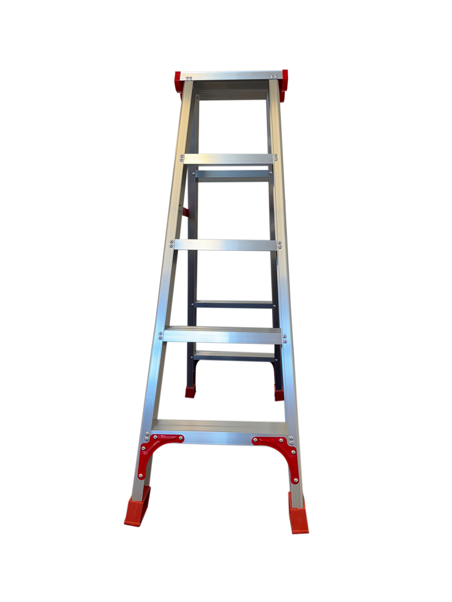 LADDER - aluminium-profiel-constructie - aluminium-rood
