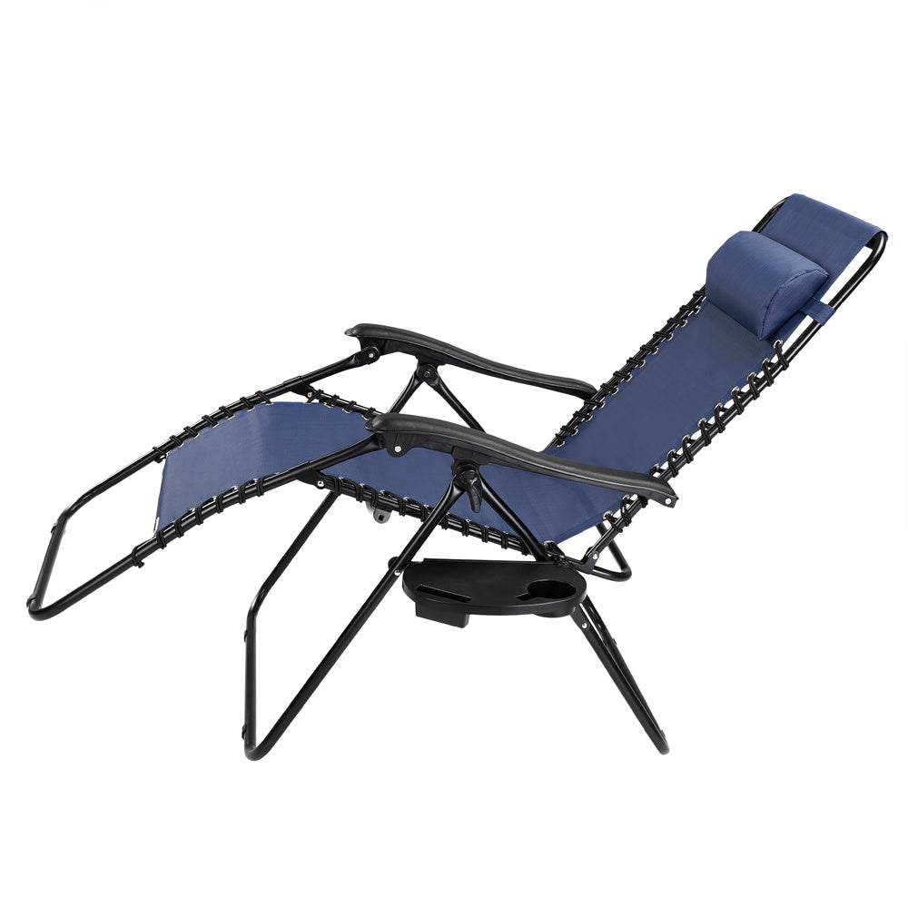 LIGSTOEL TUIN - Textileen Gaas - Blauw - 175x67x108 cm