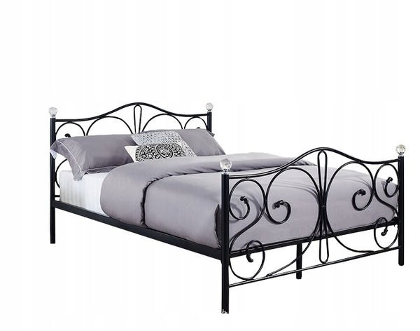 BEDFRAME - Metalen - Inclusief Lattenbodem - Zwart - 140x200cm
