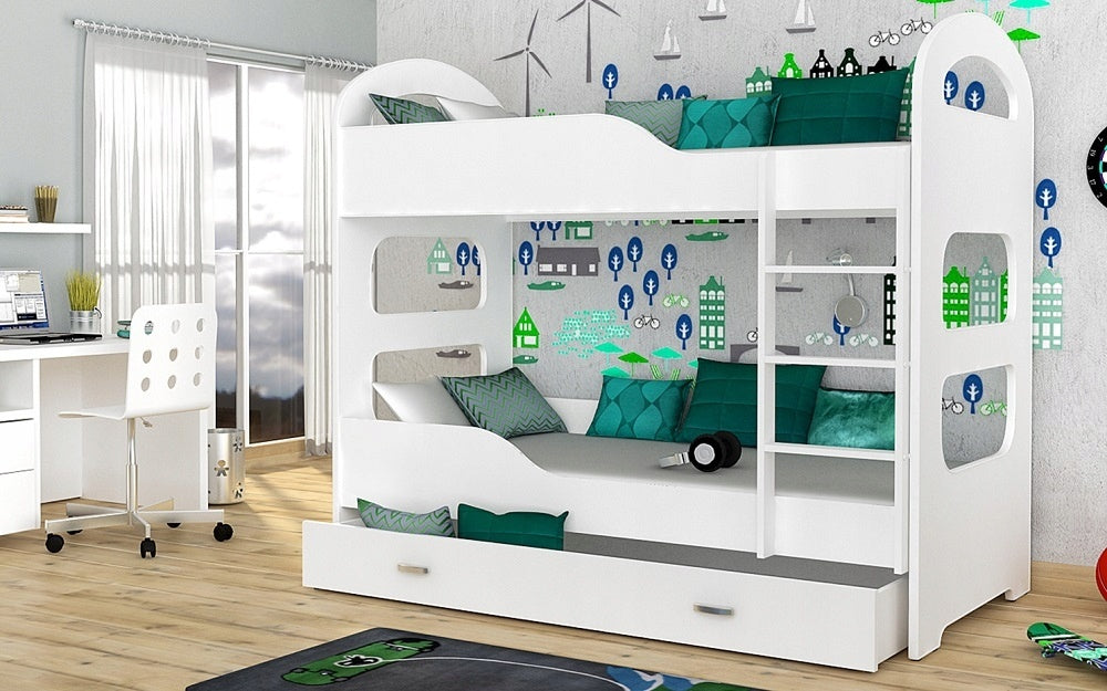 STAPELBED - Inclusief Matras en Opberglade - 160x80cm