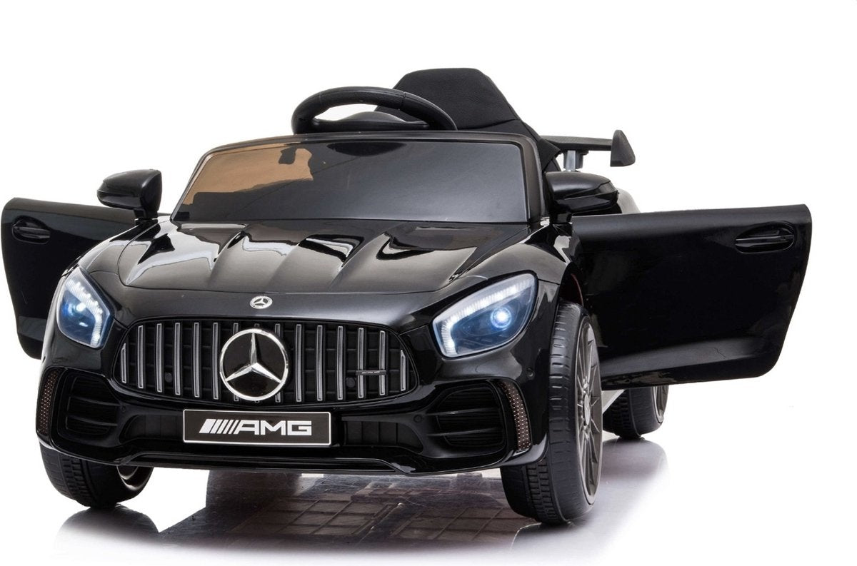 KINDERAUTO - Mercedes GTR AMG - 12V Accu - LED-verlichting - Zwart