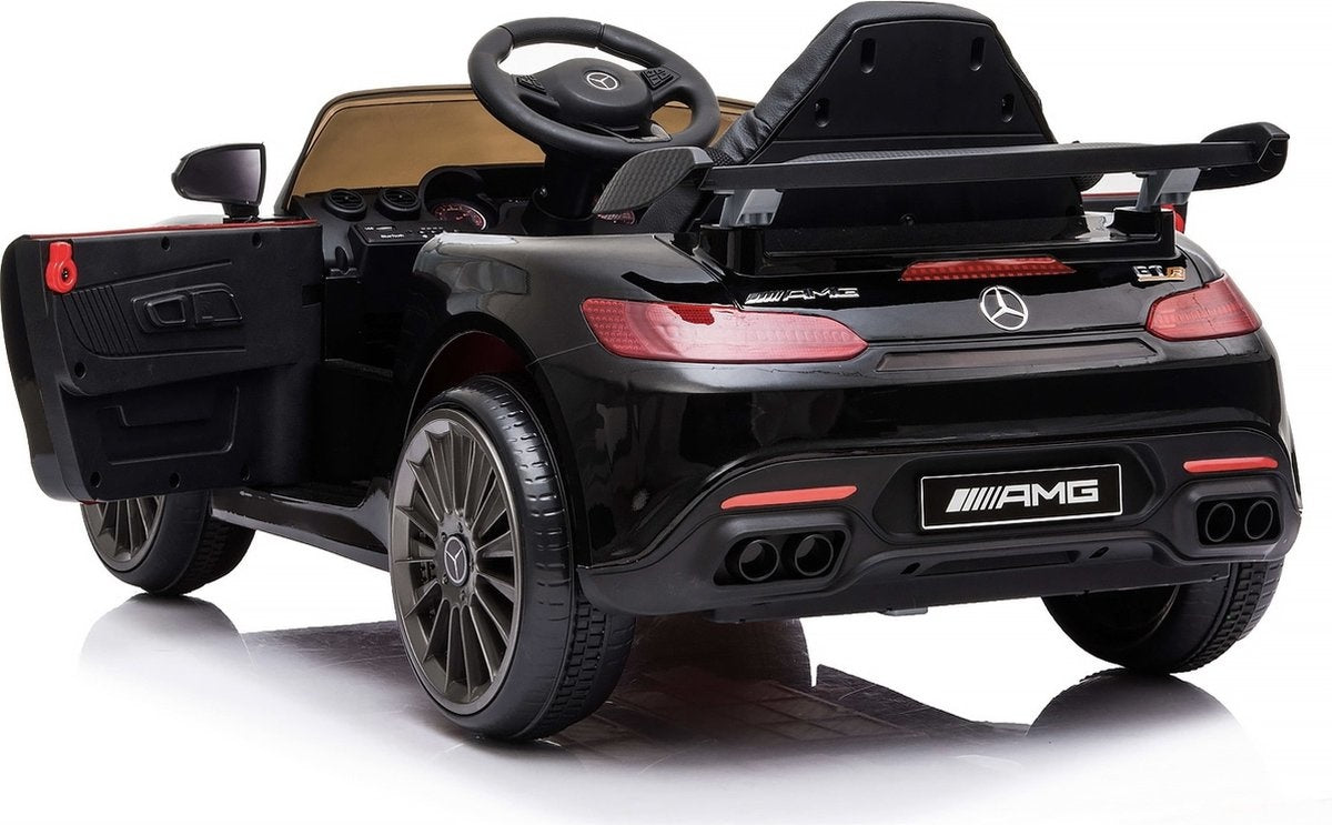 KINDERAUTO - Mercedes GTR AMG - 12V Accu - LED-verlichting - Zwart