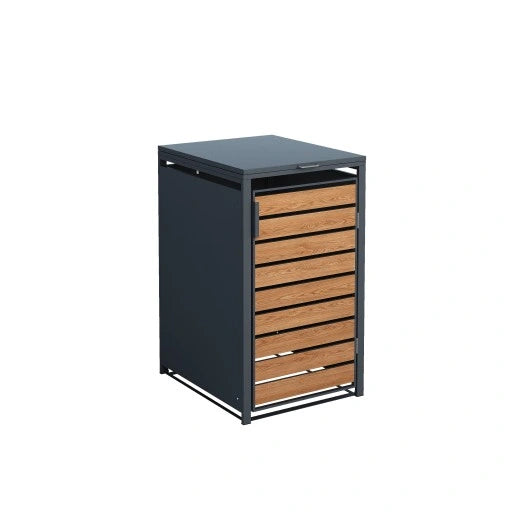 CONTAINER OMBouw - Geschikt voor 240L - Antraciet/Houtlook