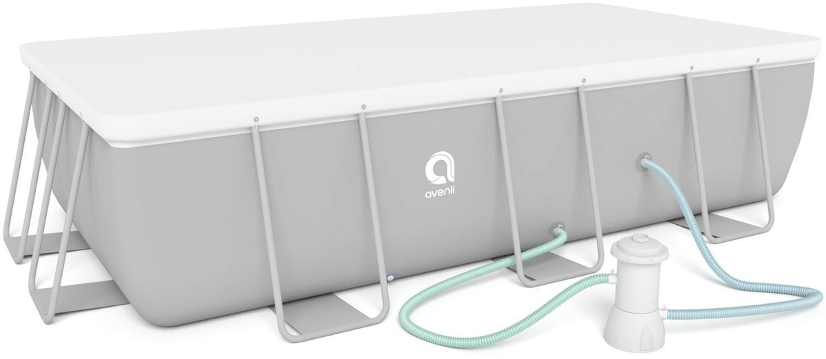 Opzetzwembad - 7020L 3-laags PVC met pomp - Grijs 400x200x99cm