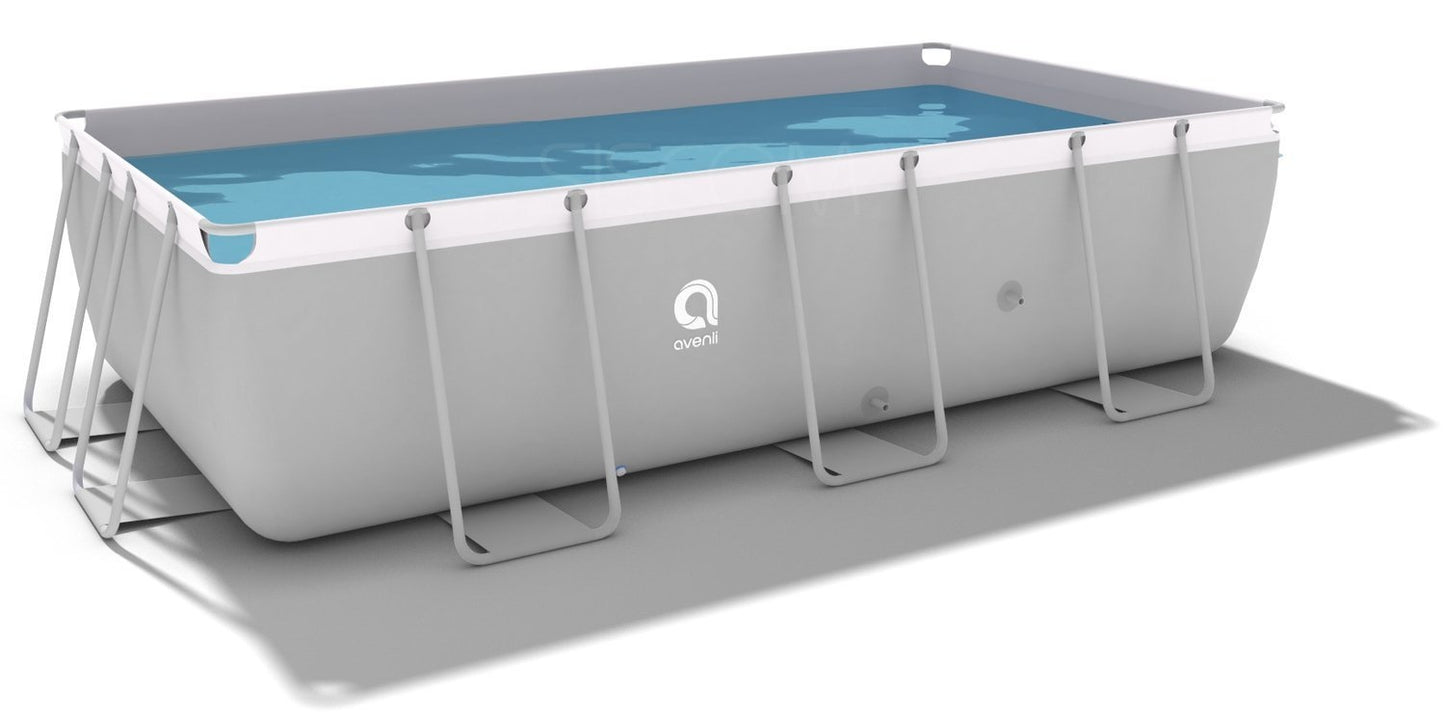 Opzetzwembad - 7020L 3-laags PVC met pomp - Grijs 400x200x99cm