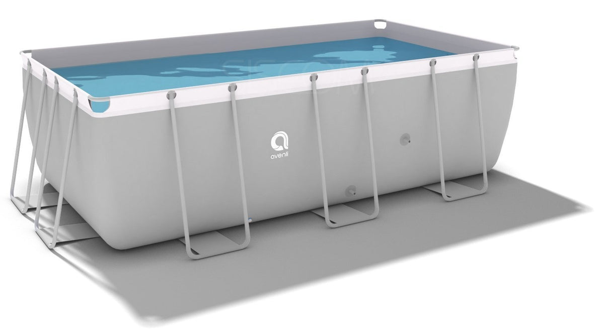 Opzetzwembad - 3-laags PVC, Pomp 2006 l/h - Grijs 400x207x122 cm