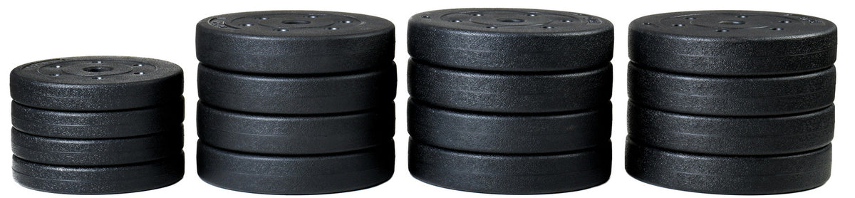 Halterset - 50kg Verstelbaar - Zwart/Rood
