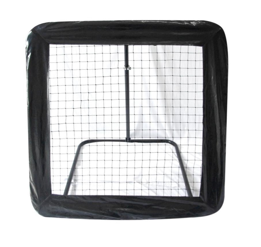 Rebounder - duurzaam net en stevig frame - zwart - 124x124 cm