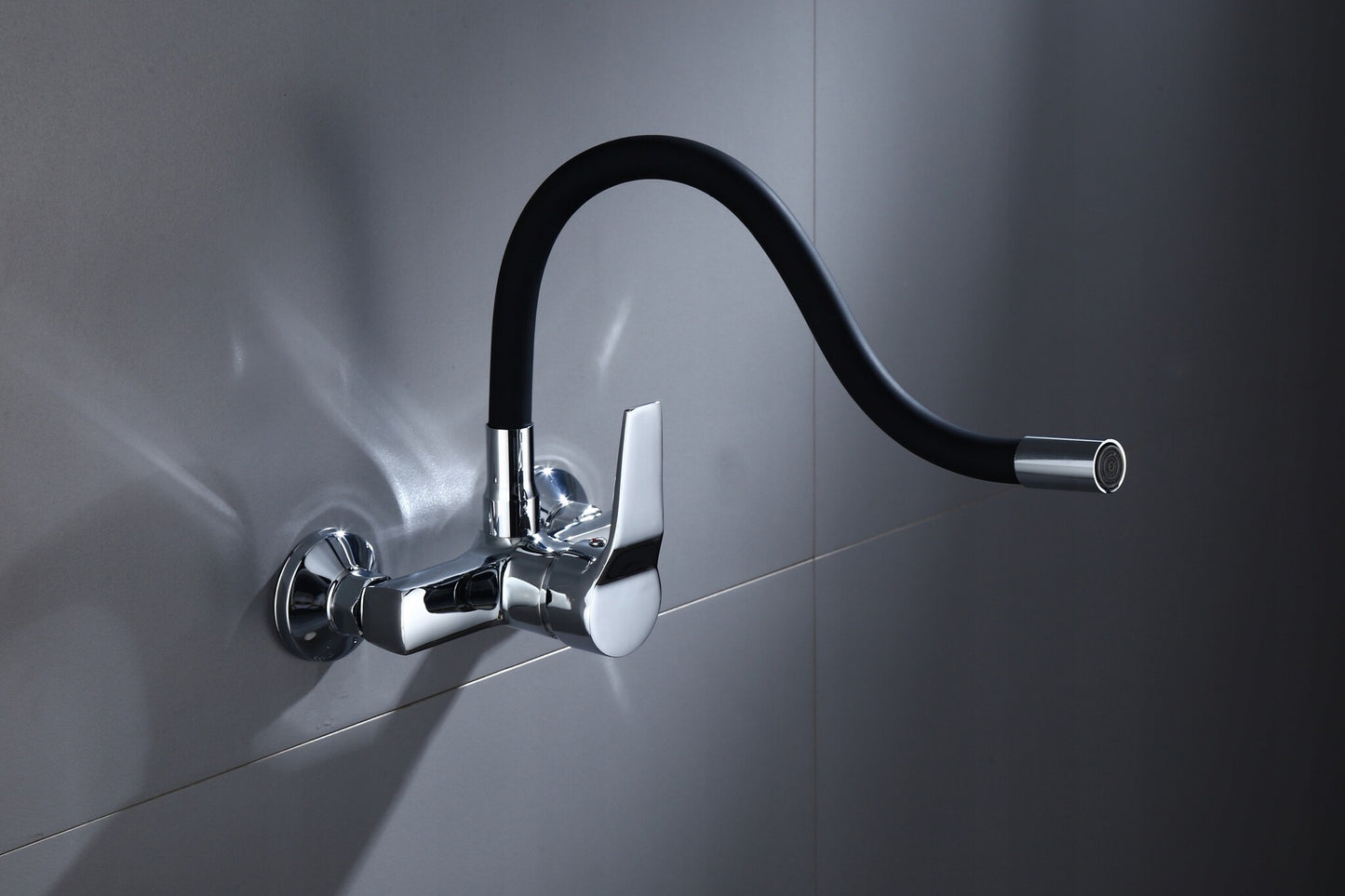 WASTAFELKRAAN - Solide Messing - Chroom - 52cm Hoogte