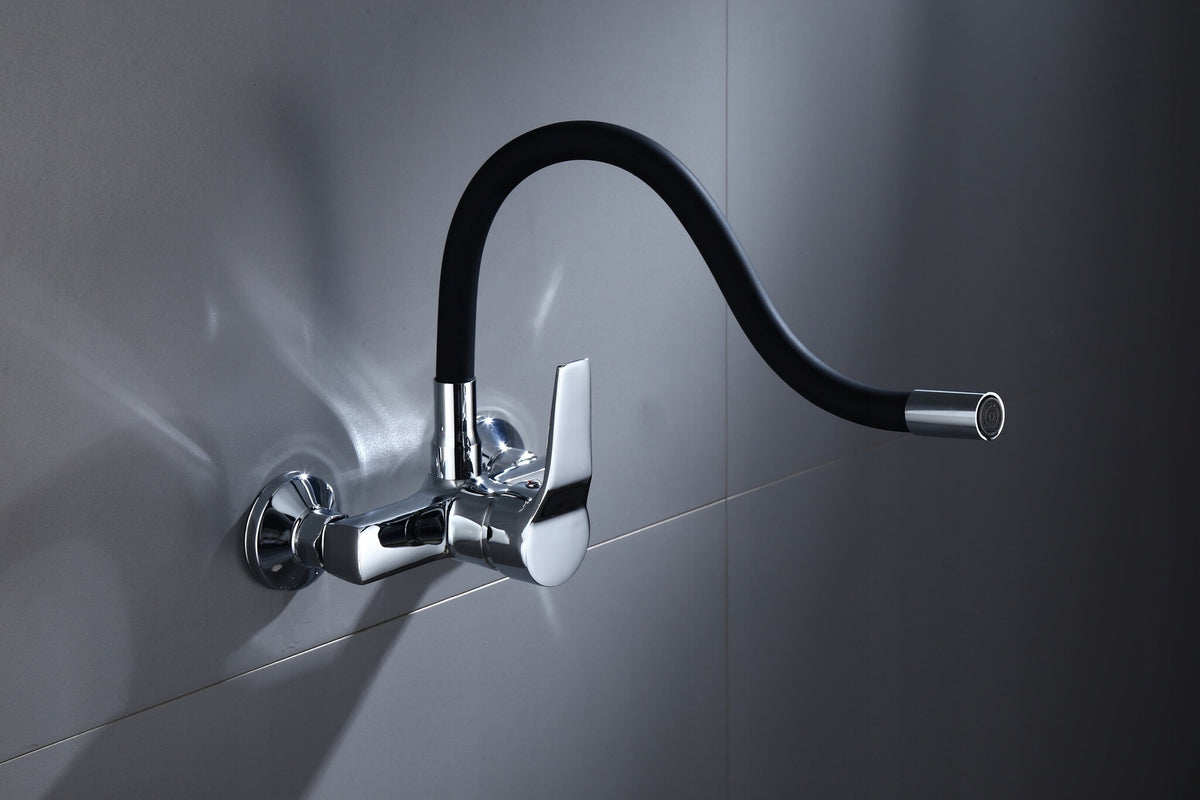 WASTAFELKRAAN - Solide Messing - Chroom - 52cm Hoogte