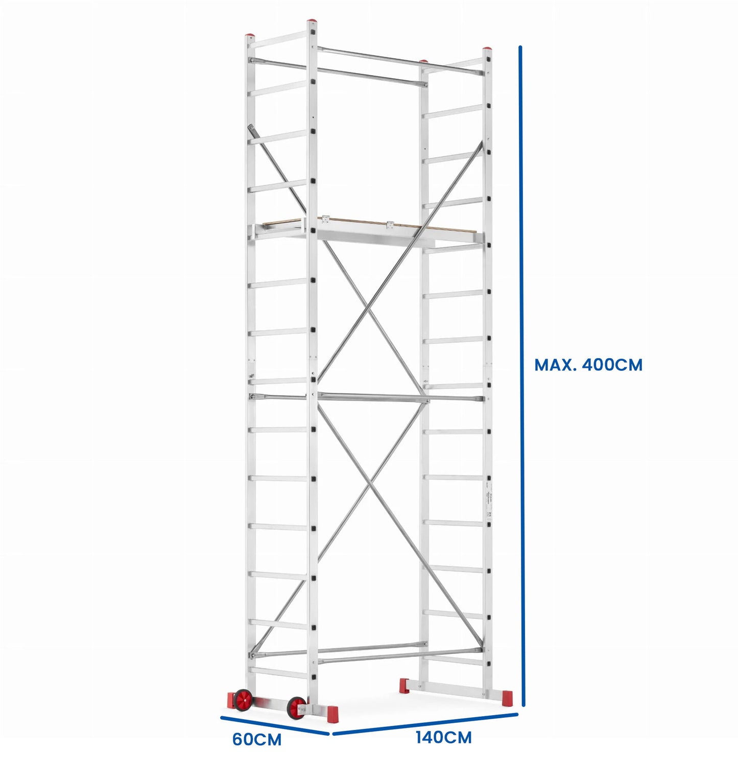 ROLSTEIGER - Aluminium - Antislip Platform - 5m Werkhoogte - Grijs