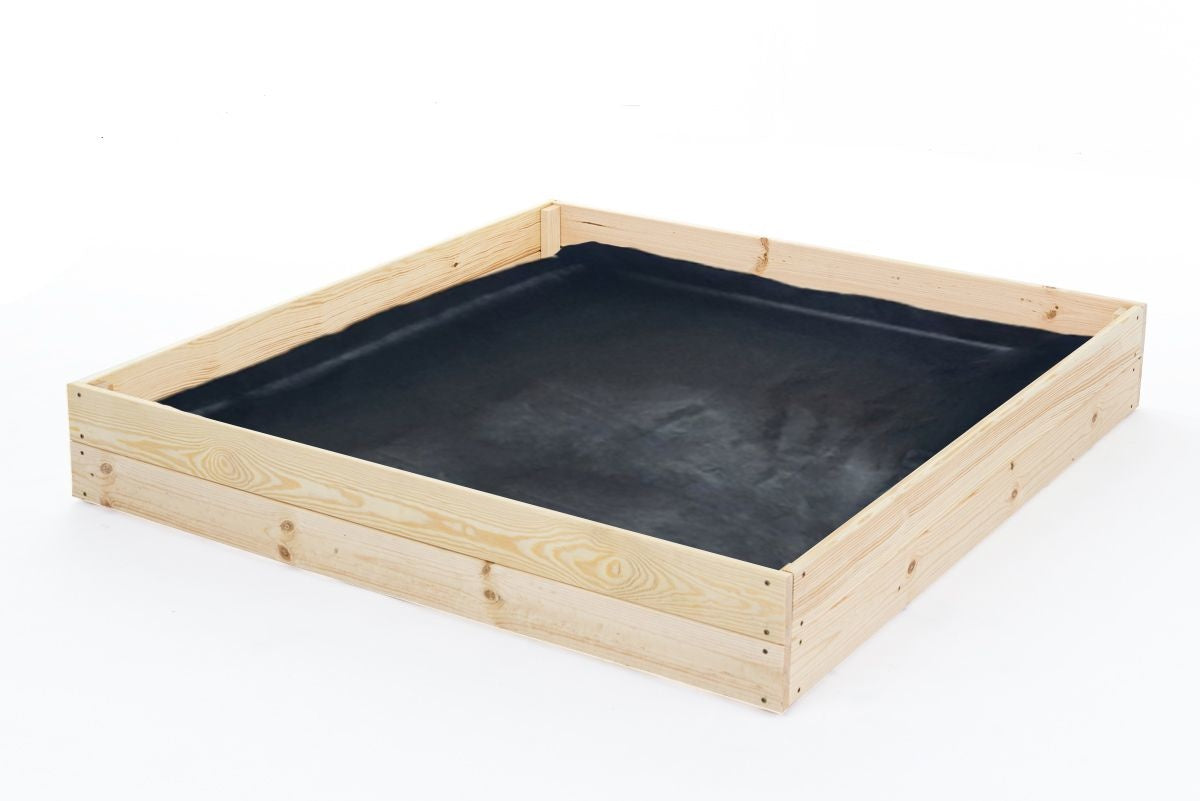 MOESTUINBAK - Hout met Gronddoek - 120x100x18 cm