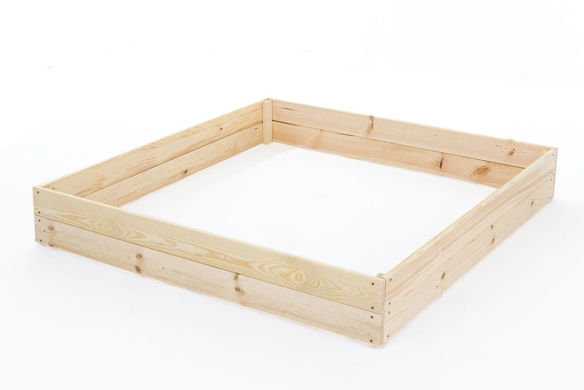 MOESTUINBAK - Hout met Gronddoek - 120x100x18 cm