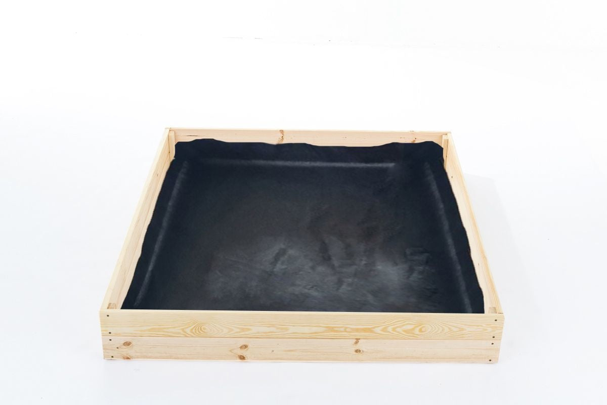 MOESTUINBAK - Hout met Gronddoek - 120x100x18 cm