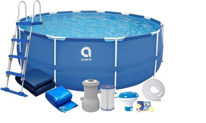 Opzetzwembad - 450x122cm Met Pomp - Blauw